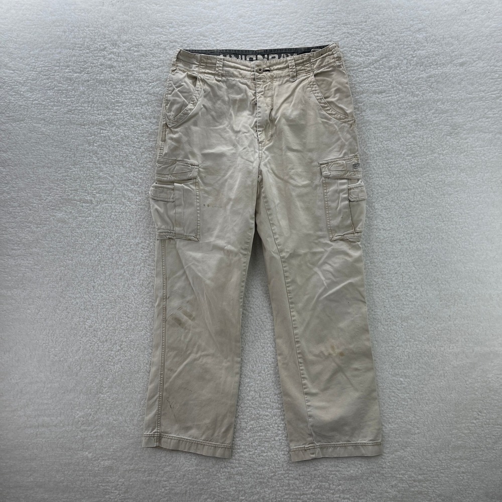 Union Bay Pants Mens 34x34 Beige Cargo Military Utility Y2K Baggy Paratrooper